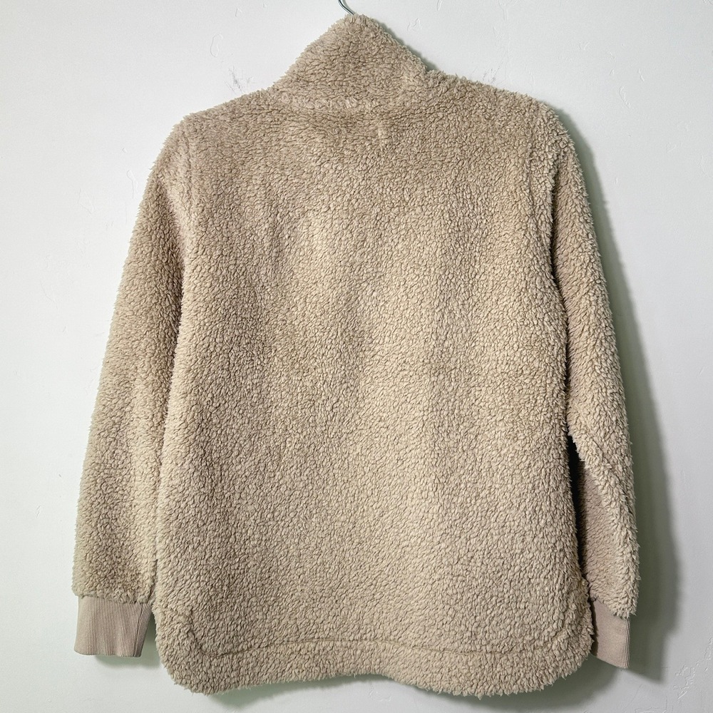 Calvin Klein Women's Sherpa Quarter Zip Pullover Jacket S M1XHP855 Teddy Fleece - Picture 2 of 7